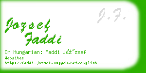 jozsef faddi business card